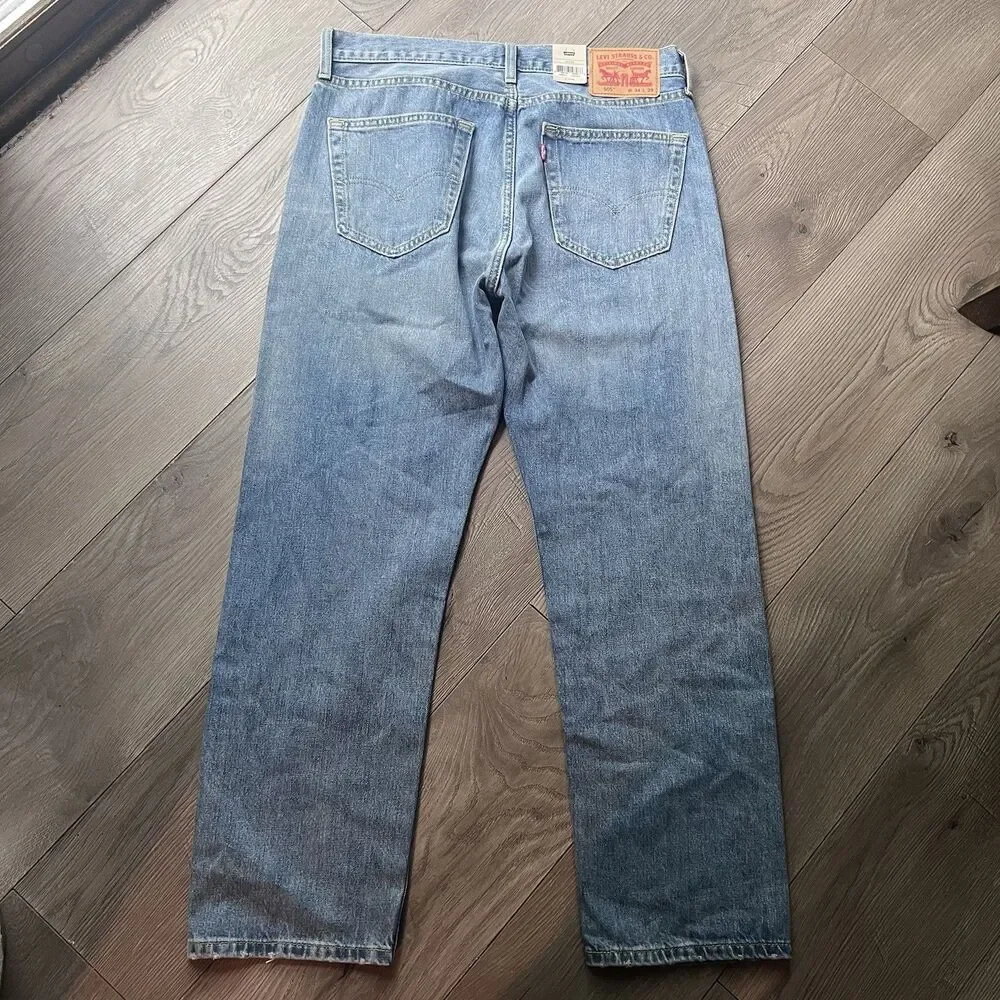 Levi's 505 Regular Fit Straight Leg Light Wash Men's 34x29 NEW!